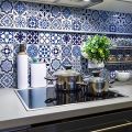 Techmanistan 60cm x 200cm Roll - Random Design Tile Stickers Pattern Oil Proof Kitchen Wall Sticker Wallpaper Bathroom Home Waterproof Self Adhesive Wallpaper Wall Sticker Tile Sticker. 