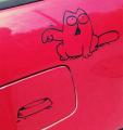 Angry simon's cat Sticker  - For Car. 