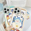 AMORVOR for Vivo V11i Back Cover With Free Holder Cartoon Animals Soft Wavy Phone Case Camera Protection Transparent TPU Soft Cover. 