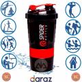 3-in-1 Protein Shaker Bottle, Gym water Bottle, Multi-Purpose Shaker, Extra Supplement area and Pill Capsule Storage, Easy Grip, Sports, Leak Proof, For Men And Women, 500ml-Multicolor. 