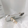 FELMYST No.5 Perfume Case For Infinix Zero X Pro Luxury Chane Rhinestone Bottle Hidden Mobile Holder Phone Casing Makeup Mirror Bracket Girl Women Shockproof Soft Cover. 