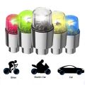 1Pcs LED Bike Motorcycle Wheel Tire Lamp/ Car Wheel Spoke Light Valve Caps/ Colorful Flash For MTB Road Bike. 