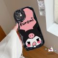Creative Cute Sanrio Kuromi Phone Case For Redmi 10 A1 12C 9A 12 9 10C 9T 9C A2 10A Note 8 12 11 9 10s 11s 10 Pro Max Poco M3 X5 Mi 11 12 Lite Funny Cartoon 3D Wavy Curved Edge Case. 