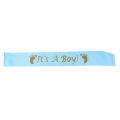 Big Sister To Be Writing Baby Shower Party Sash Blue. 