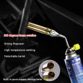 Outdoor Camping Picnic BBQ Ignition Flamethrower Grill Tool Double Tube Flame Gun Metal Welding Gas Torch Lighter Butane Burner. 