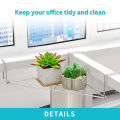 Migeet Cubicle Corner Shelf Space-Saving Office Sundries Storage Rack Floating Organizer Flower Pots Caddy Triangle Steel Wire Grid Rack. 