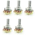 Pack of 5 - 50K Ohm Variable Resistor Rotary Potentiometer - B50K - 3 Pin volume controls on audio equipment. 