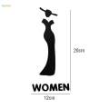 WC Sign Male Female Self Stick Signage Bathroom Sign Decor Toilet Door Sign Woman S. 