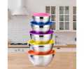 Food Container | Stainless Steel Salad Bowl set in Multi Colour | 5Pcs & 3pcs Colorful & Simple Bowls. 