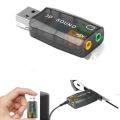 External 3D USB Sound Card 5.1 Channel Audio Card Adapter 3.5mm Speaker Microphone. 
