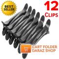 Pack Of 12-Black Hair Grip Sectioning Clips-Hair Salon Sectioning Clips For Women Duck Clips Hair Clip, Hair Accessory Set. 