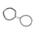 2Pcs Heart Magnetic Bracelets for Lovers-  Set of 2 pcs Broken heart Stainless Steel bracelet for couples- Gift for girls and boys2Pcs/Set Heart Magnetic Couple Bracelets for Lovers- Broken heart Stainless Steel bracelet for couples. 