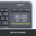 Logitech K400 Plus Wireless Keyboard with Touch Pad for PC and TVs. 