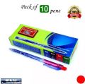 Signature BLU Ball Pen - Multi Color - Blue, Black, Red - ( 10 Pc ) - Ball Point. 