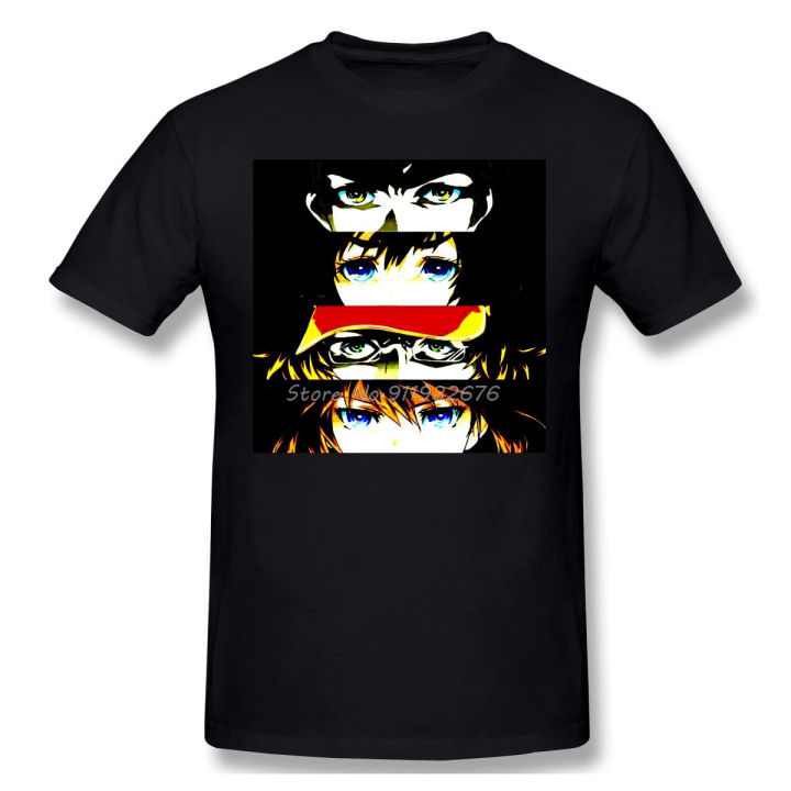 Stone Gate ADV Okabe Rintarou Hououin Kyoma Men T Shirt Graphic Plus Size Character EYES Oversized Men Clothing