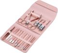 16pcs Nail Cutter Set Stainless Steel Nail Clippers Set With Folding Bag Manicure Cutter Kits Scissors Beauty Tool. 