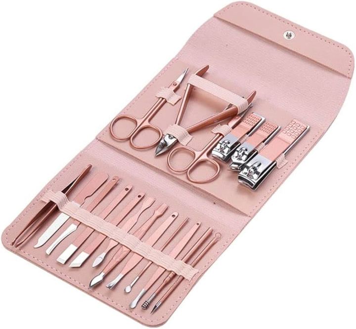 16pcs%20Nail%20Cutter%20Set%20Stainless%20Steel%20Nail%20Clippers%20Set%20With%20Folding%20Bag%20Manicure%20Cutter%20Kits%20Scissors%20Beauty%20Tool%20-%20Image%204