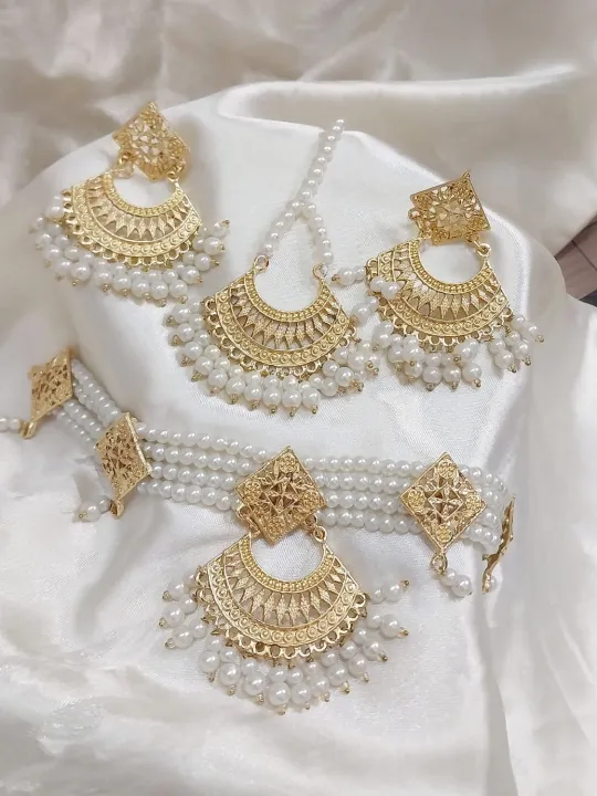 JEWELLER%20New%20Jewelry%20Set%20For%20Woman%20Pearl%20Golden%20Necklace%20Earring%20Jhumka%20Set%20For%20Woman%20Girl%20-%20Image%203