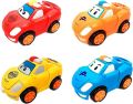 1 Pc - Pull Back Robot Car Toy - Push & Go Convert Robot Cars Toys For Kids Boys Girls Baby Babies Friction Powered Vehicle. 