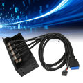 USB Front Panel Hub, High Speed 5.25in USB 3.0 Front Panel Hub for PC. 