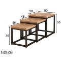 Cherry Tree Furniture CLIVE Walnut Nesting Tables | Elegant Nest of 3 Tables | Versatile 3-Piece End Tables for Living Room | Square Shaped Tables with Supportable Stands | High-Quality Living Room Furniture | Smooth and Durable Surface |Furniture Experts. 
