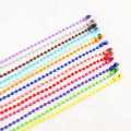 Ball Chain Pack of 10 Bead Metal Chain with Connectors for Hanging Christmas Ornament, Jewelry Findings, Key Chain, Tags, Craft Projects. 