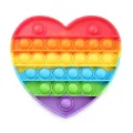 Pop It Silicone Push Pop Bubble Fidget heart shape toy. 