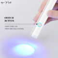 Myyeah White Mini Portable Nail Quick Drying Lamp Handheld UV Adhesive Glue Lamp USB Charging Nail Flashlight DIY Makeup Tools. 