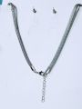 Elegant Metal Necklace & Earrings Set for Women – Stylish Designer Pendant Necklace - Necklace and Earrings. 