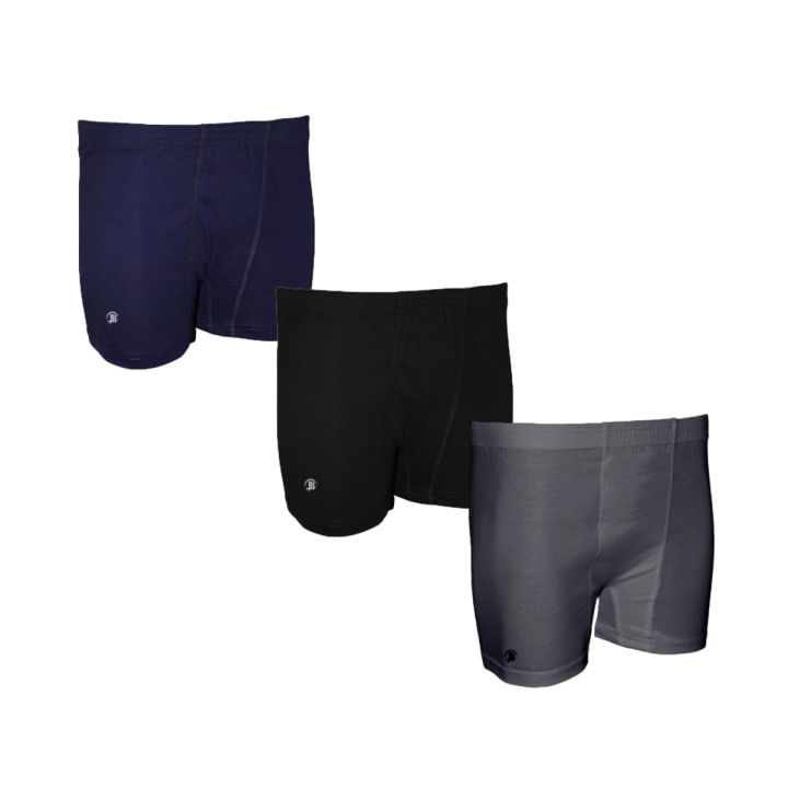 Jb's men's boxer Premium Cotton Underwear Fine fit Trunk | colors grey, blue, black | Pack of 3.