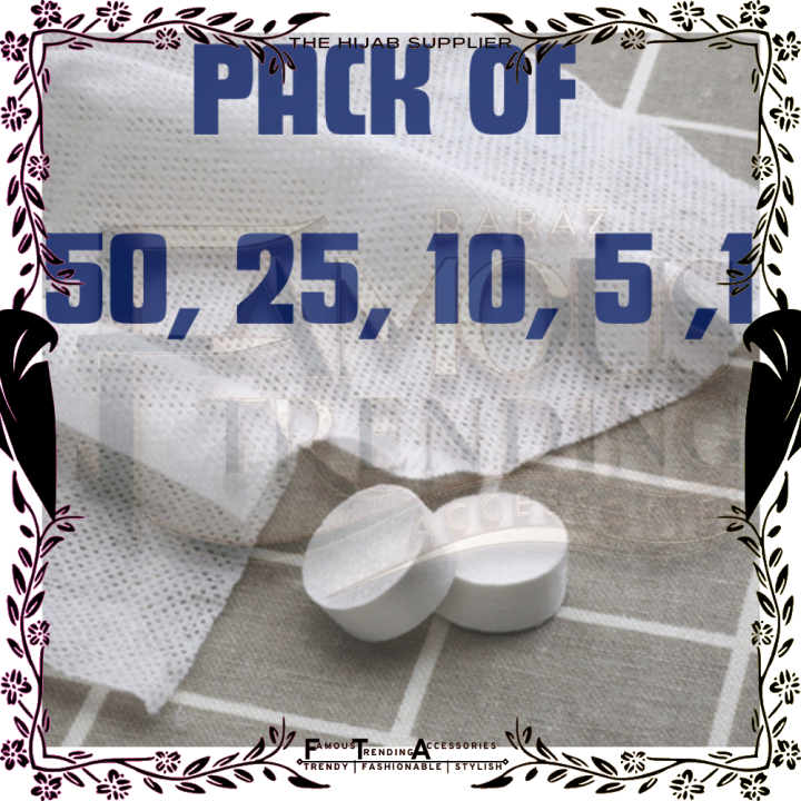 Disposable Compressed Towels - Pack Of 50, 25, 10, 05, 01 Pcs Of Portable Face Towels - Soft Compressed Wipe - Paper Tablets - Magic Towels - for Travel - Home - Outdoor Activities - Moistened Hand Napkins - and - Cleaning Tissues