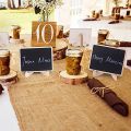 Mini Chalkboard Label Signs, 10 Pack Framed Easel Stand Wooden Blackboard for Buffet Food Signs, Wedding Place Cards. 