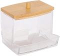 Cotton Swab Box With Lid Dustproof Transparent Visible Design Toothpicks Cotton Swab Dispenser Storage Case. 