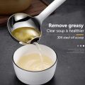 Oil Seperator Spoon, Stainless Steel Oil Filter Spoon Soup with Long Handle Oil Soup Cooking Strainer Filter Soup Ladle. 