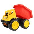 VROOMS & WHEELS Plastic Construction Dumper Truck Push and Go Toy with Moveable Dump Box for Kids, Hand Operated Engineering Vehicle for Boys & Girls, Multicolor, 3+Years. 