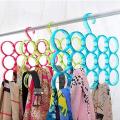 Multi Purpose 15 Rings Plastic Tie Hanger for Ring, Scarf, Shawl, Tie, Belt, Closet Accessory Wardrobe Organizer. 