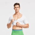 Men Body Shaper Compression Shirt Gynecomastia Posture Corrector Chest Control Body Building Corset Sleeveless Underwear Vest. 
