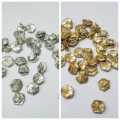 30 Pcs Embroidery Craft Material  Gota Patti Flowers Small Silver/Gold Rose 1 cm. 
