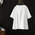 ZANZEA Women Short Sleeve Summer T-Shirt Tops O Neck Stripe Splice Blouse Shirt. 