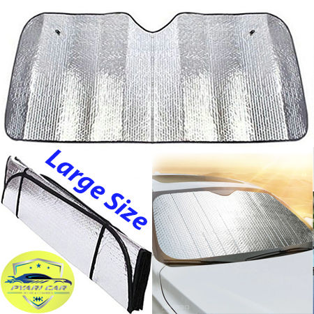 Car Windscreen Windshield Sun Shade Aluminum Foil For Car Sun Visor Foldable Rear Window 127*60cm Best for Suzuki Alto, Cultus, KIA Pecanto , Mehran, Khyber, Core  (Silver)