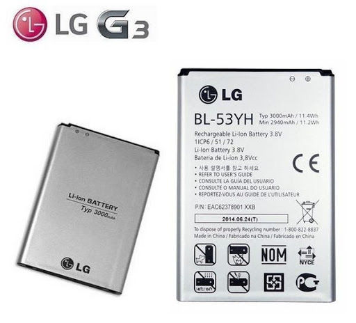 Battery For LG G3 - Capacity 3000mAh