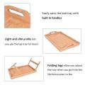 Bed Tray Wood Folding Bed Serving Tray Breakfast Table/ Laptop Table,. 