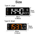 Large LED Digital Wall Clock with Remote Temp Date Week Display Dual Alarms Power Off Memory. 