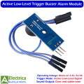 Active Low Level Trigger Buzzer Alarm Module 3.3V–5V With Jumper Wires Electronic Building Block for Arduino, MCU, and DIY Projects by Electrica. 