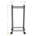 2-Tier Metal Water Bottle Stand with Wheels - Kitchen Trolley Organizer - Rolling Cart - Water Bottle Trolley - Made in Pakistan. 