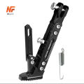 CNC Aluminum Alloy Adjustable Kickstand Foot Side Stand For Motorcycle Universal Black Color. 