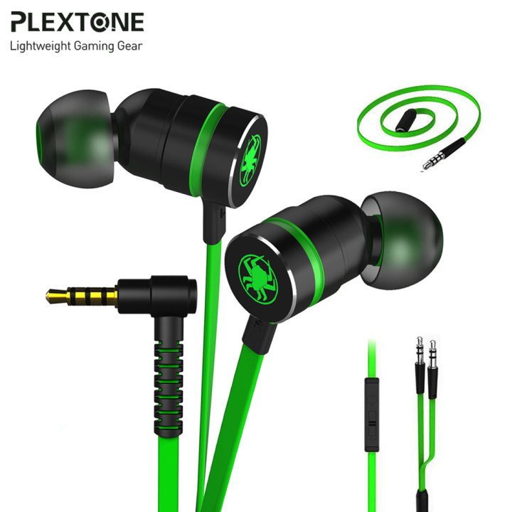 Plextone G20 In-Ear Gaming Magnetic Earphones 3D Surround Sound Strong Bass With Noise Cancellation Mic Noise Compatible with Mobile, PS4, Xbox, Tablet