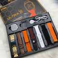 DT900 Ultra smart watch with 7 different straps and wireless charger | 49mm Big HD Display | Rendom strap colour. 