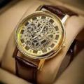 Rovite Golden Transparent Mechanical Watch. 