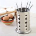 Spoon Stand For Kitchen | Plastic Cutlery Holder Stainless Steel Spoons/Forks/Knives Holding Round Shape Jar Stand for kitchen Cutlery Holder  Organizer Stand. 